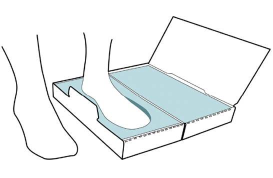 Step 2 — roll foot laterally to capture the arch