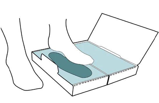 Step 3 — lift foot and inspect the impression